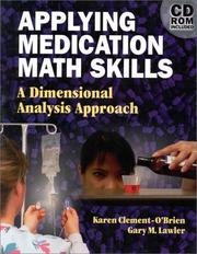 Cover of Applying medication math skills by Karen Clement-O'Brien