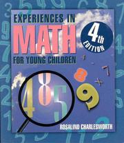 Cover of Experiences in math for young children by Rosalind Charlesworth