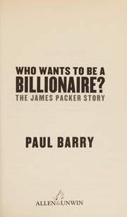 Front cover of Who Wants to Be a Billionaire? by Paul Barry