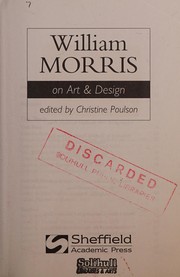 Cover of William Morris on art & design by William Morris