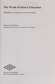 Front cover of World of Science Education by Stephen M. Ritchie