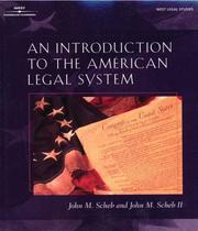 Front cover of An introduction to the American legal system by John M. Scheb
