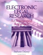 Front cover of Electronic legal research by Stephanie Delaney