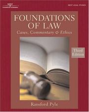 Front cover of Foundations of law by Ransford Comstock Pyle