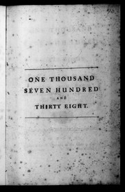 Front cover of One thousand seven hundred and thirty eight by Alexander Pope