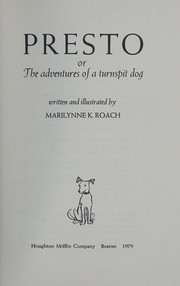 Cover of Presto by Marilynne K. Roach