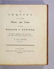 Cover of An inquiry into the nature and causes of the wealth of nations by Adam Smith
