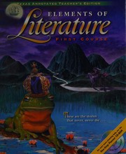 Cover of Elements of Literature -- First Course by Robert E. Probst