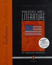 Front cover of Indiana -- Prentice Hall Literature--The American Experience, Volume 1 by Kate Kinsella