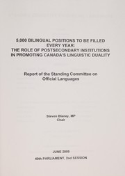 Cover of 5,000 bilingual positions to be filled every year by Canada. Parliament. House of Commons. Standing Committee on Official Languages