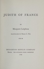 Cover of Judith of France by Margaret Carver Leighton