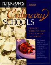 Cover of Peterson's Culinary Schools 2000 by Peterson's