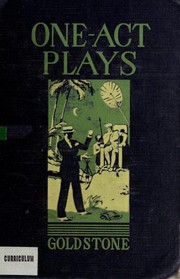 Cover of One-act plays by George A. Goldstone