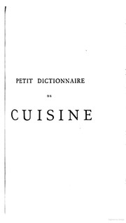 Front cover of Petit dictionnaire de cuisine by Alexandre Dumas