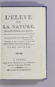 Front cover of L 'eleve de la nature by Gaspard Guillard de Beaurieu