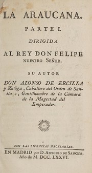 Cover of La Araucana. Parte I [-III] by Alonso de Ercilla y Zúñiga