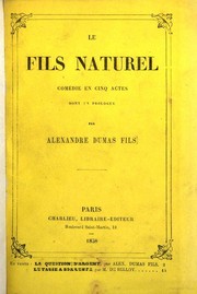 Front cover of Le fils naturel by Alexandre Dumas fils