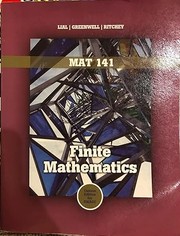 Front cover of MAT 141 Finite Mathematics by Margaret L. Lial
