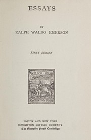 Cover of Essays by Ralph Waldo Emerson