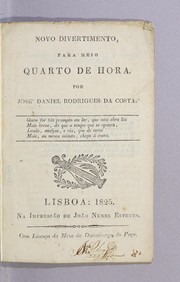 Cover of Novo divertimento, para meio quarto de hora by José Daniel Rodrigues da Costa
