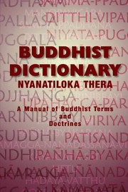 Front cover of Buddhist dictionary by Nyanatiloka Bhikkhu.