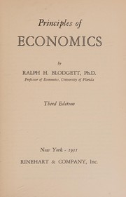 Cover of Principles of economics by Henry R. Seager
