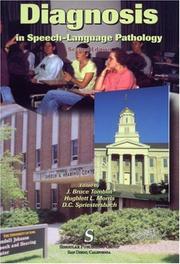 Front cover of Diagnosis in speech-language pathology by J. Bruce Tomblin