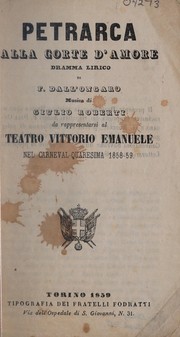 Front cover of Petrarca alla corte d'amore by Giulio Roberti