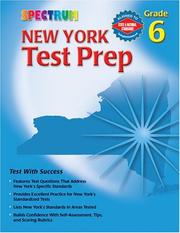 Front cover of Spectrum New York Test Prep, Grade 6 (Spectrum: Test Prep) by School Specialty Publishing