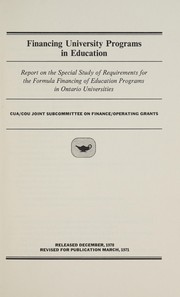 Cover of Financing university programs in education by Unknown