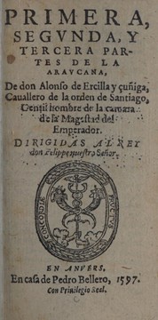 Cover of Primera, segvnda, y tercera partes de La Aravcana by Alonso de Ercilla y Zúñiga