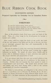 Front cover of Blue Ribbon and Pure Gold cook book by Blue Ribbon Manufacturing Company
