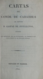 Front cover of Cartas del conde de Cabarrús al señor D. Gaspar de Jovellanos by Cabarrús, Francisco conde de