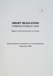 Front cover of Smart regulation by Canada. External Advisory Committee on Smart Regulation.