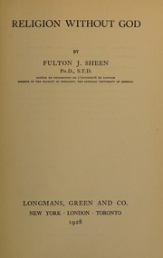 Cover of Religion without God by Fulton J. Sheen