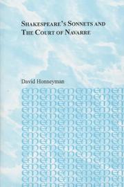 Front cover of Shakespeare's sonnets and the court of Navarre by David Honneyman