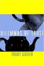 Cover of Dilemmas of Trust by Trudy Govier