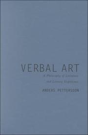 Cover of Verbal Art by Anders Pettersson
