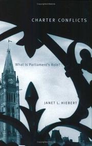Cover of Charter Conflicts by Janet L. Hiebert