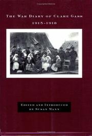 Front cover of The war diary of Clare Gass by Clare Gass