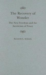 Cover of The Recovery Of Wonder by Kenneth L. Schmitz
