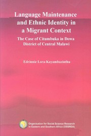 Front cover of Language maintenance and ethnic identity in a migrant context by Edrinnie Lora-Kayambazinthu