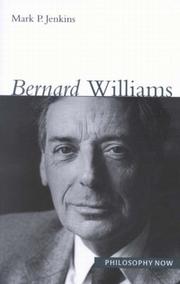 Cover of Bernard Williams by Mark P. Jenkins