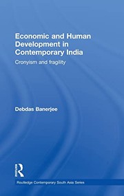 Front cover of Economic and human development in contemporary India by Debdas Banerjee