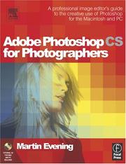 Front cover of Adobe Photoshop CS for photographers by Martin Evening