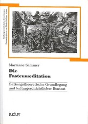 Cover of Die Fastenmeditation by Marianne Sammer