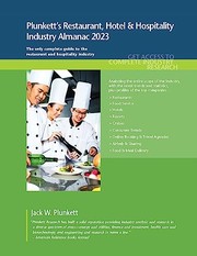 Front cover of Plunkett's Restaurant, Hotel & Hospitality Industry Almanac 2023 by Jack W. Plunkett