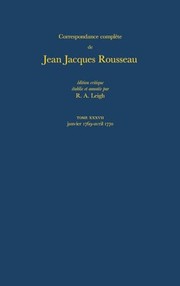 Front cover of Correspondance Complète de Rousseau by Jean-Jacques Rousseau