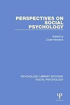 Cover of Psychology Library Editions by Clyde Hendrick