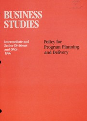 Cover of Business studies by Ontario. Ministry of Education.